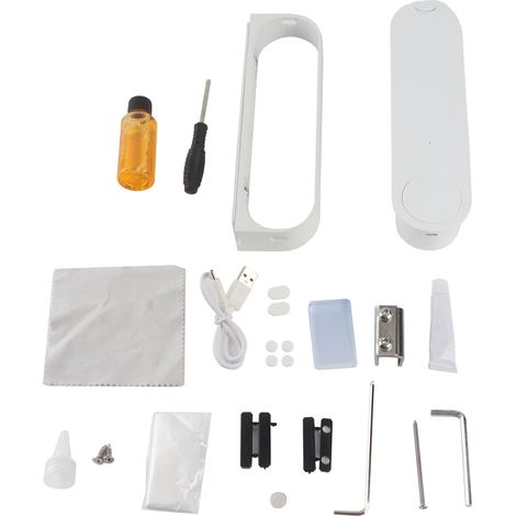 Pousse-fenêtre coulissante intelligent Tuya Zigbee, motorisation solaire sans perçage 50N, commande vocale Alexa Google, blanc (1/4)