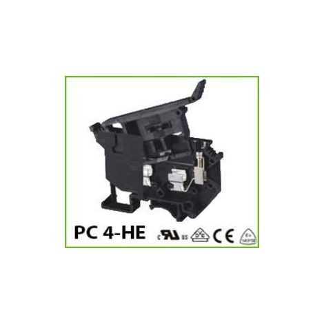 Porte-fusible 5x20 pour rail DIN 6,3amp 800vac Pc-4-he