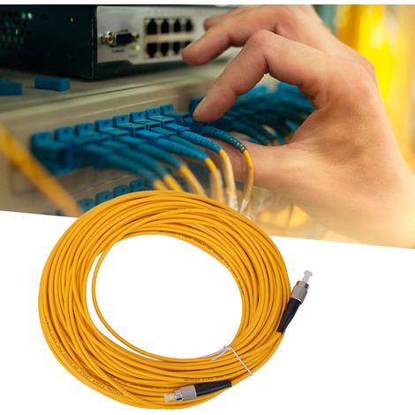 Câble à fibre optique monomode FC/UPC-FC/UPC de 20 m, jaune (1/5)