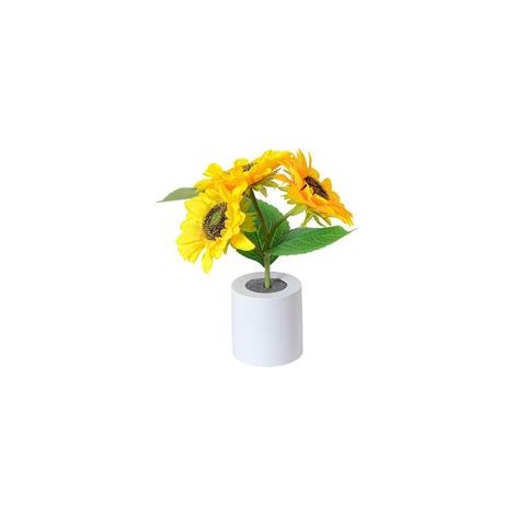 Lampada notturna a forma di girasole per bambini, luce decorativa, intensità luminosa regolabile, lampada creativa per la camera da letto, regalo di compleanno e per le festività - Crezuo