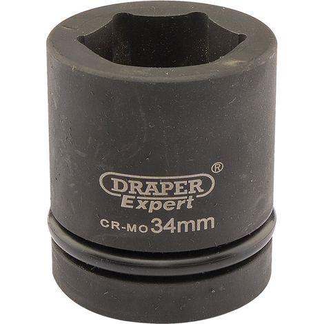 Draper 34mm Hi-Torq® Impact Socket with 1-Inch Square Drive, 1/4-Inch Drive Metric Impact Socket