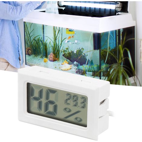 Digitales Thermometer-Hygrometer, eingebautes LED-Digital-Feuchtigkeitsmessgerät mit Sonde, für den Innenbereich ( (1/5)