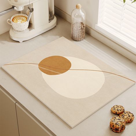 Tapis de cuisine isolant 2 pièces - set de table - tapis absorbant - tapis à séchage rapide - tapis antidérapant - 30 x 40 cm (1/2)