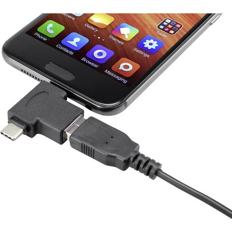 Renkforce USB 3.0 Adaptateur [1x USB-C® mâle, USB 2.0 mâle Micro-B - 1x USB 3.1 femelle type A] avec (1/4)