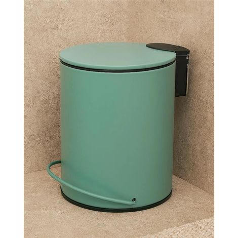 Exagonshop Pattumiera 3 L soft close in acciaio verde Color