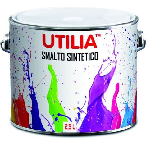 Utilia SMALTO SINTETICO lt. 2,5 Bianco opaco - 2 pezzi