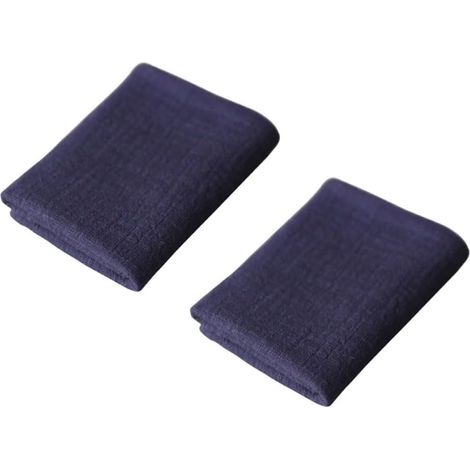 de 2 torchons de cuisine en coton et lin bleus multi usages (1/5)