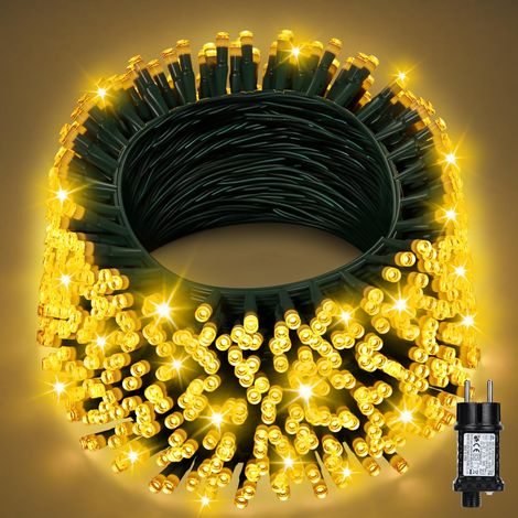 Guirlande Lumineuse Noël Intérieur Exterieur, 30M 230 LED 8 Modes Étanche Minuterie Guirlande Lumineuse Sapin de Noel avec Prise, Lumières de Noël Décoration pour Jardin Mariage Balcons (Chaude) (1/5)