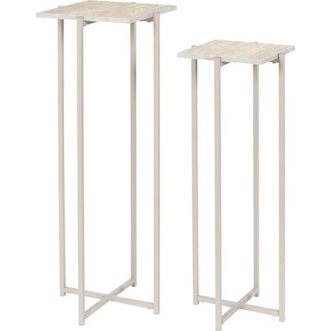 Lot de 2 Sellettes Gigognes "Terra Nova" 80cm Beige
