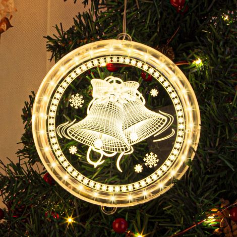lumière de fenêtre de Noël de de à LED lustre de rideau de 3D chaude cloche 1 pièce (1/5)