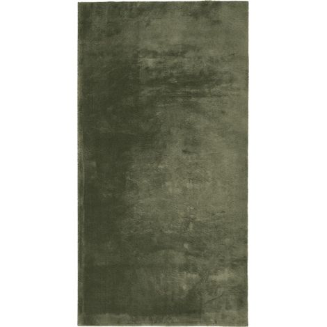 Tapis HUARTE à poils courts doux et lavable vert forêt 80x150 (1/5)