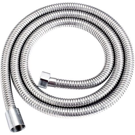 Ahlsen 2-teiliger 150 cm Duschschlauch aus Edelstahl, verdrehsicher, explosionsgeschützt, auslaufsicher, korrosionsbeständig, mit universellem G 1/2"-Anschluss und Messingschnittstelle für Handbrausen (1/5)