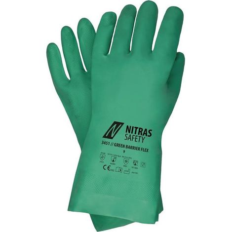 Gants de protection chimique NITRAS Green Barrier Flex taille 10 vert 12 paires ( 4000391095 ) (1/4)