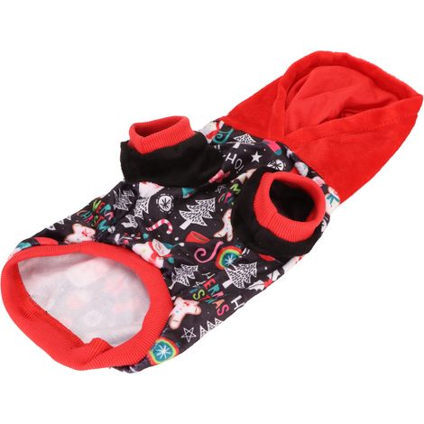 Pull de Noël pour chien, imprimé mignon, chaud et tendance, sweat-shirt à capuche pour chiens de petite et moyenne taille (automne/hiver). (1/5)