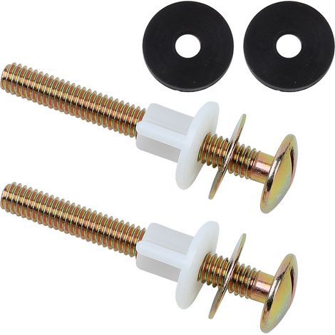 set of 2 screws for toilet seat, hinge fixings, universal toilet seat accessories (1/5)