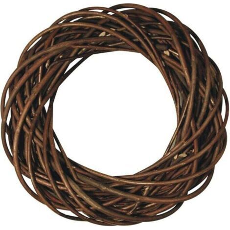 Weidenkranz aus Rohmaterial, braun, ungeschält, Naturmaterial, 1 Stück, 25 cm Ø, 6 cm dick, Dekoration für Zuhause, Weihnachten, Ostern, Frühling, Herbst
