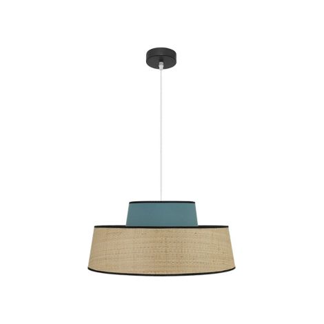 Colgante modelo Jia Natural/turquesa de 1 luz FABRILAMP