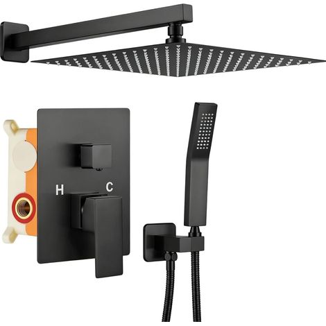 Douche Encastrable avec Douche de Tête 25 cm à Effet Pluie (1/5)