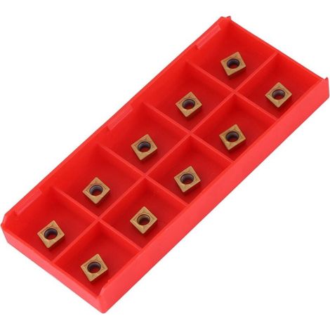 Jeffergarden Coffret de 10pcs Lames Inserts Rotatifs CNC Insert Carbure CCMT060204-HM YBC251 Outil Tournage Filtage pour Acier pour Tours, Fraiseuses (1/4)