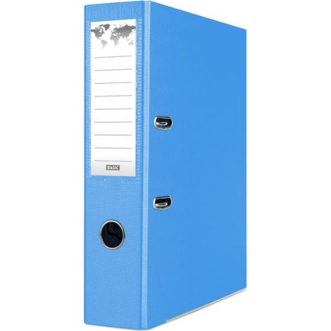 Raccoglitore Basic-S in PP con binario, 7,5 cm, azzurro. (1/3)