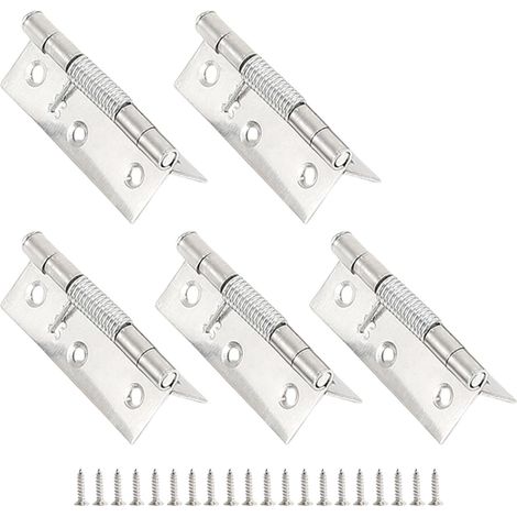 Charnières à ressort robustes à fermeture automatique en métal pour réparation de porte d'armoire (1/5)