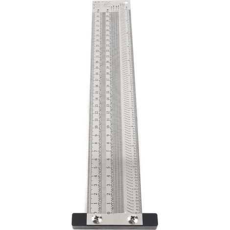 Règle de traçage ultra précise en acier inoxydable, outil de mesure et de marquage pour menuiserie (1/5)