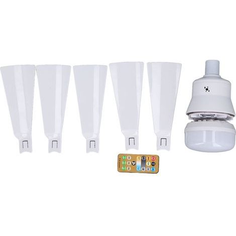 Ceiling fan with integrated light, 40 cm, RF remote control, dimmable, white, E26 base (1/5)