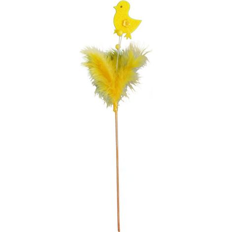 Huhn mit Federn auf einem 37 cm hohen Schopf (1/2)