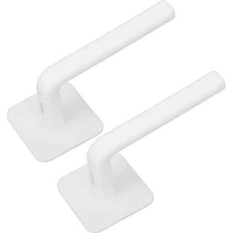 Lot de 2 supports à chapeaux auto-adhésifs, organisateurs et présentoirs multifonctionnels, avec pastilles adhésives blanches. (1/5)