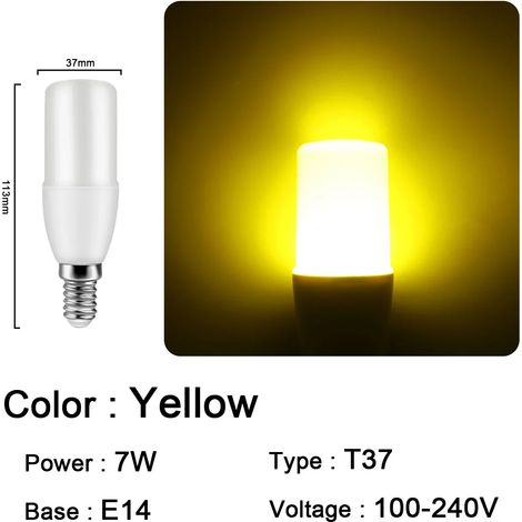(T37 E14 Jaune, 20 ampoules) Ampoules LED, adaptées aux festivals, aux KTV, aux bars et aux vitrines de magasins. (1/3)
