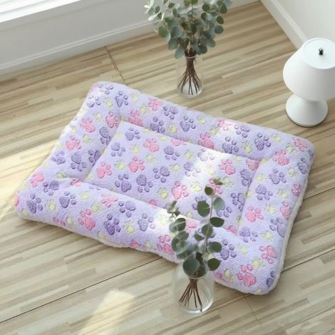 Colchón para mascotas, cesta para cachorros, manta cálida para dormir, manta de lana, color violeta 5839cm (1/3)