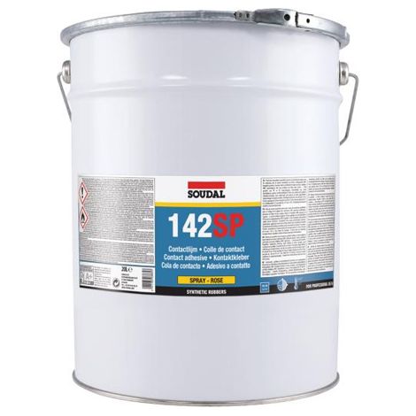 Colle de contact pistolable 142 SP rose 20L - SOUDAL - 109777