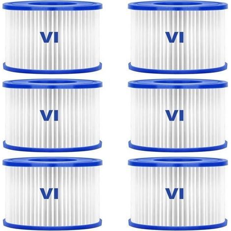 Poolfilter – Bestway – 58323 – 6er-Pack – Typ VI – Kompatibel mit Lay-Z-Spa (1/4)