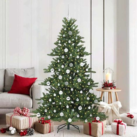 Künstlicher klappbarer Weihnachtsbaum Grün 180 cm PVC und Stahl