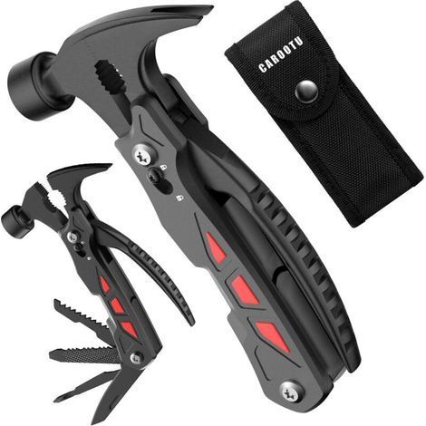 pair Tools Multifonctions, 12 en 2 Pince et Marteau Multifonctions, Outil Multitools de Poche avec Tournevis Décapsuleur (1/5)