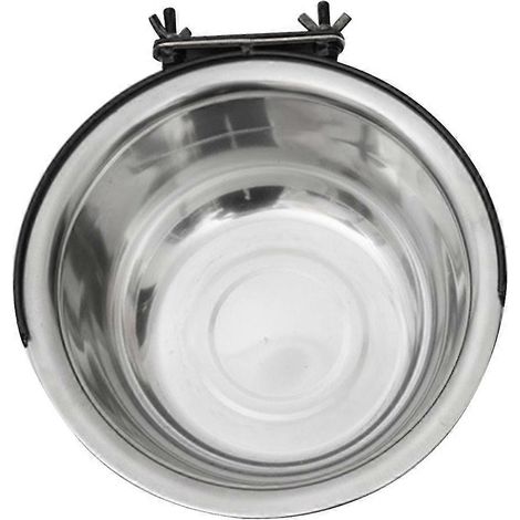 1 gamelle suspendue en acier inoxydable de 250 ml pour animaux de compagnie (chien/chat) (argenté) (1/5)
