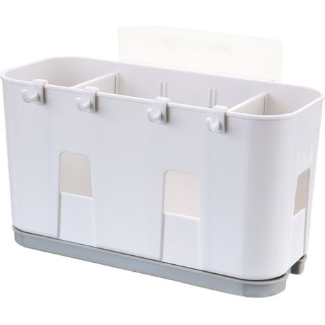 Estante de drenaje de pared sin rastro para cocina, escurridor de cuchillos, tenedores y cucharas, cesta de secado para fregadero.