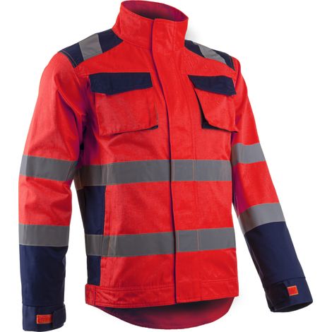 Giacca da lavoro ad alta visibilità HIBANA - Rosso fluorescente M - 44/46 (1/2)