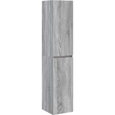 Wall-mounted Bathroom Cabinet Grey Sonoma 33 x 34.5 x 160 cm vidaXL