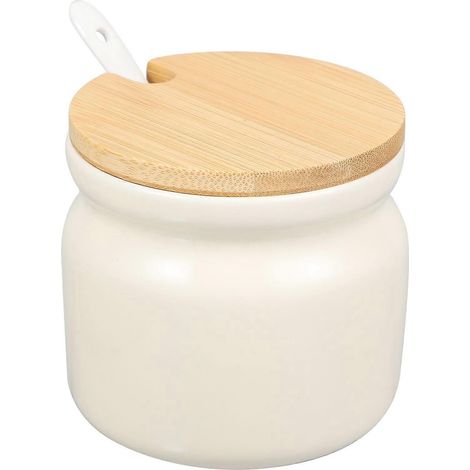 ensemble de jolis pots à épices avec cuillère, pots de rangement pour épices et condiments délicats (1/3)