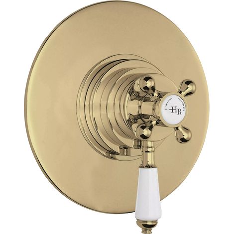 Hudson Reed Topaz Concealed Shower Valve Dual Handle - Brushed Brass