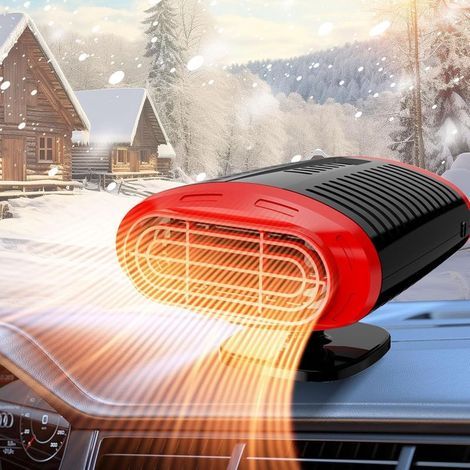Autoheizung, tragbare 12-V-Autoheizung, Schnellheiz-Windschutzscheibenenteiser mit 360° drehbarem Heizelement für Autos (1/5)