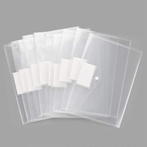 Sachet En Plastique - Format A4 - Fermeture Par Pression - Poche Étiquette - Transparent - 20 Pièces (1/5)