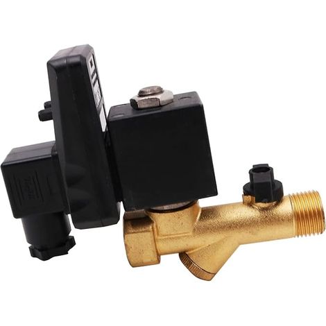 Vanne de vidange minuterie 1/2 "électrovanne 220V normalement fermée pour la gestion des condensats du compresseur d'air (1/4)