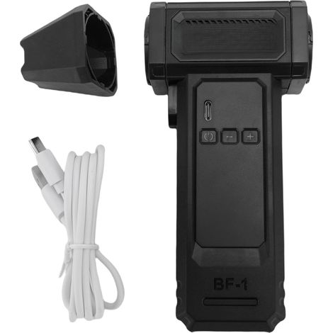 Souffleur d'air comprimé à 9 vitesses réglables avec affichage numérique LED, rechargeable et sans fil, pour clavier (noir) (1/5)
