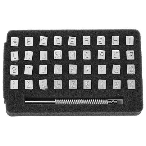 36 Tampons En Alliage D'acier 6 Mm Lettres Chiffres Outils De Poinçonnage Pour Loisirs Créatifs 6 Mm (1/5)