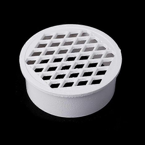 Filtre anti-obstruction en PVC pour siphon de sol, couvercle de siphon de sol rond, filtre d'égout en plastique pour salle de bain et garage-11.00X10.40X3.60CM-White