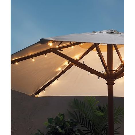 LED Fairy Lights for Parasol with Battery Operated Warm White (1/5)