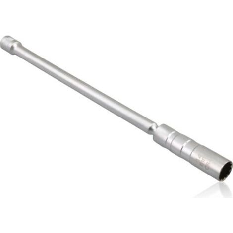 Douille Bougie 14mm, Clé à Bougie d'Allumage Magnétique 3/8', Douille Articulée Magnétique à Bougie Douze Pans, Universelle Cle a Bougie (Longue) (1/5)