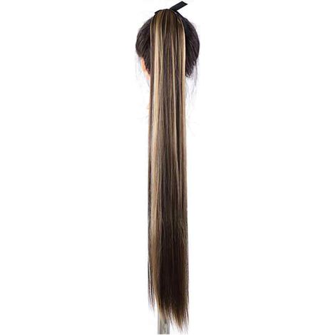 1 Queue de cheval synthétique 80cm, fibre résistante à la chaleur, accessoire coiffure pour femme (1/5)